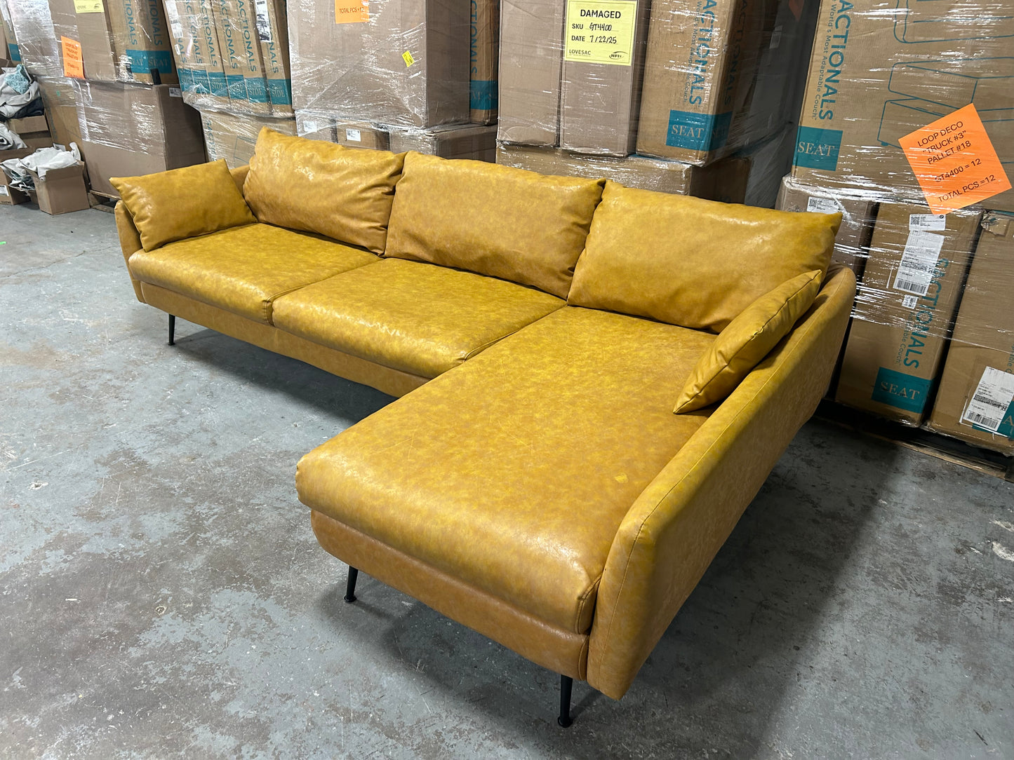 Albany Park Leather Park Sectional