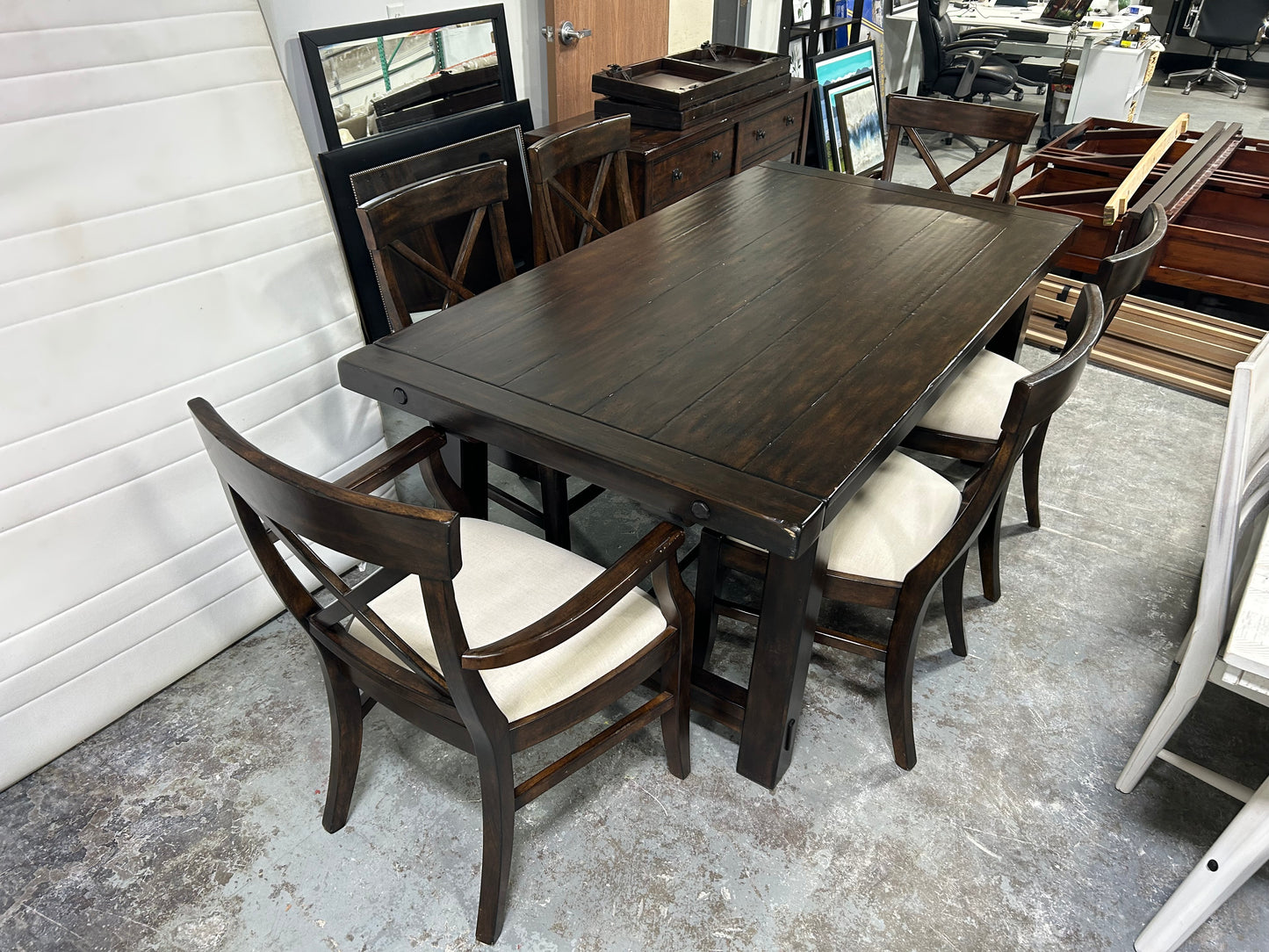 Pottery Barn Benchwright Extendable Dining Table & Chair Set