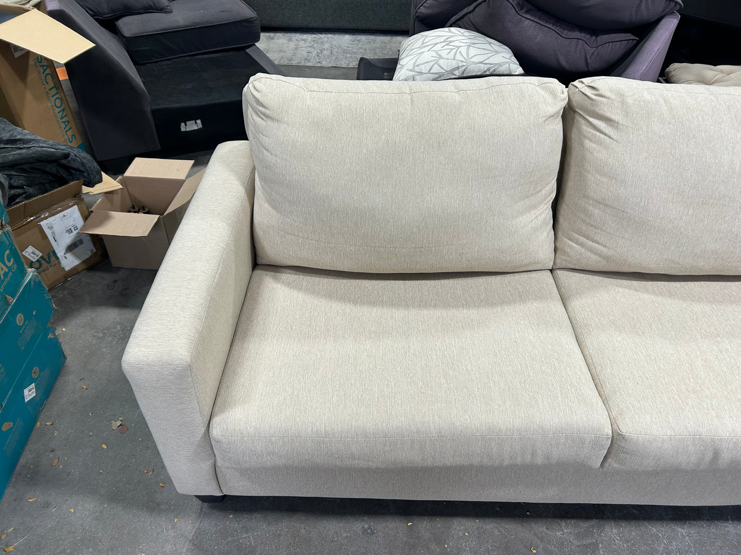 Contemporary Beige Sleeper Sofa