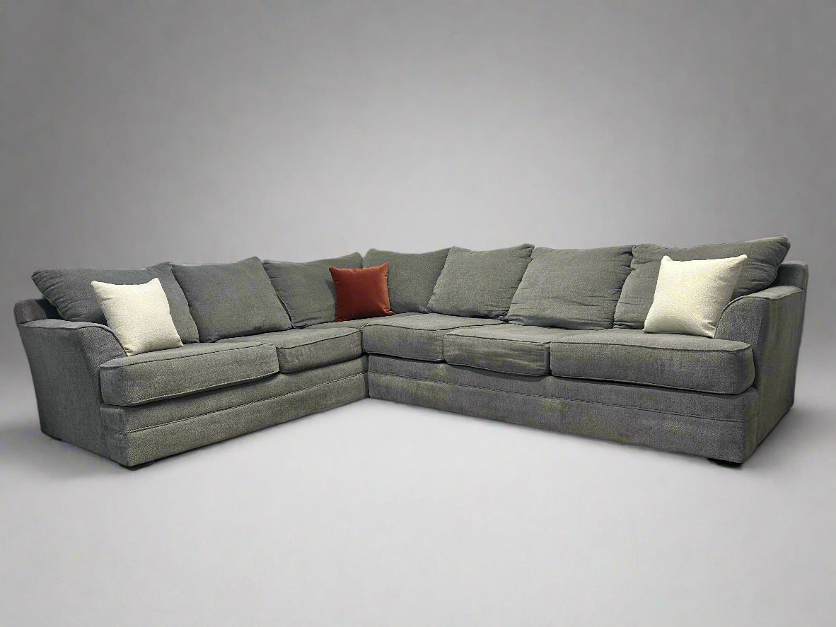 Broyhill Gray L-Shaped Sectional