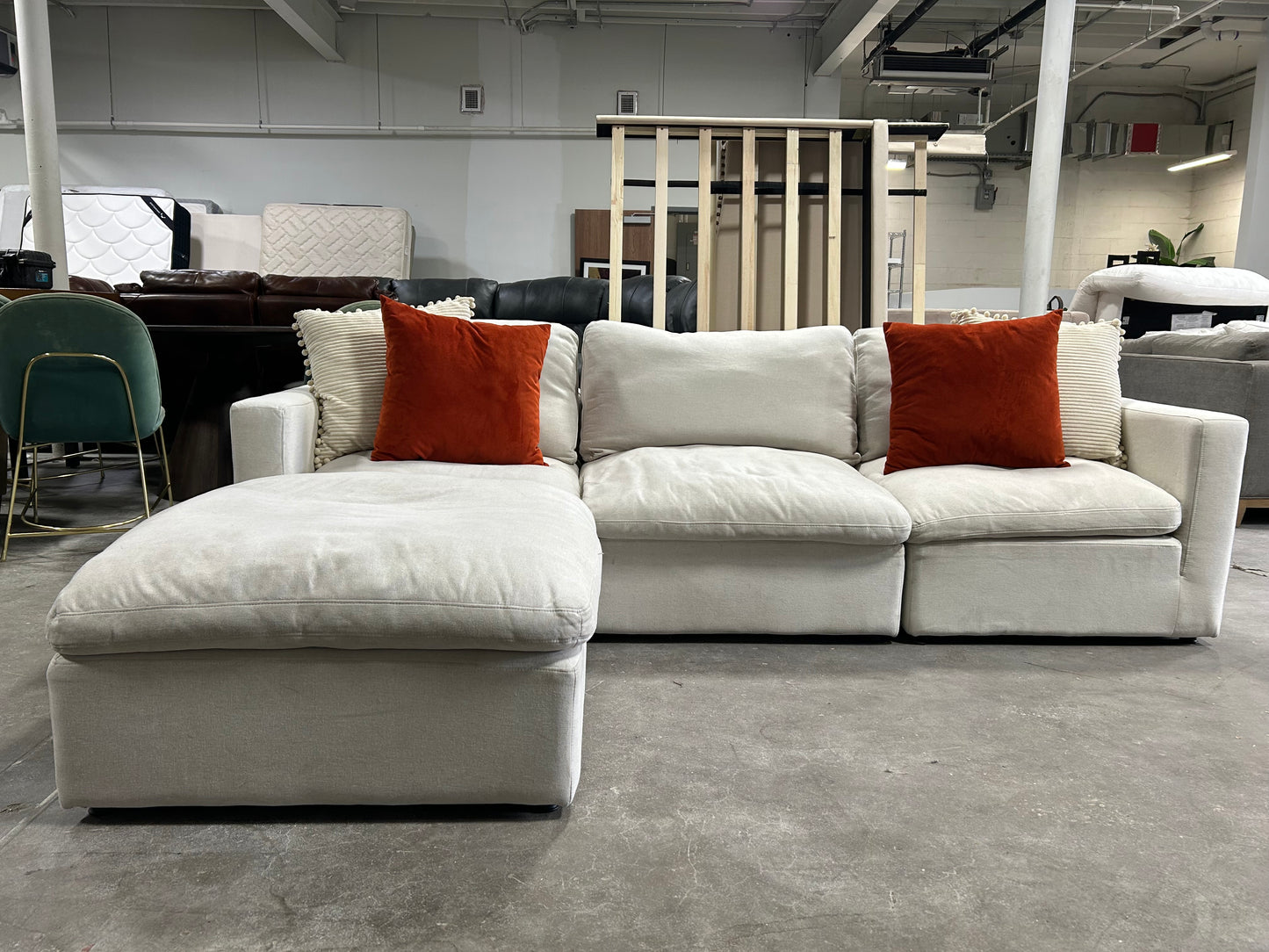 4-Pc Modular Sky Grey Cloud Sectional