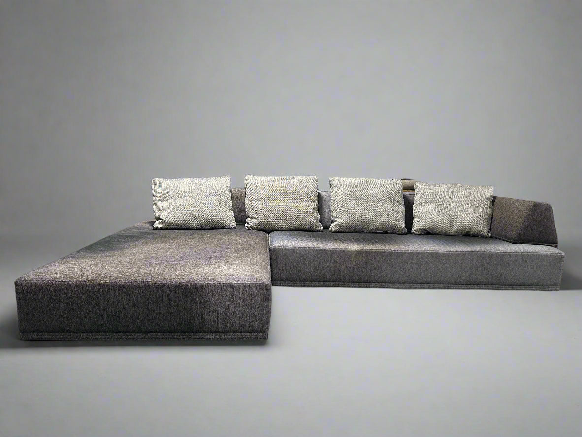 2-Pc Gray Modern Playground Sectional