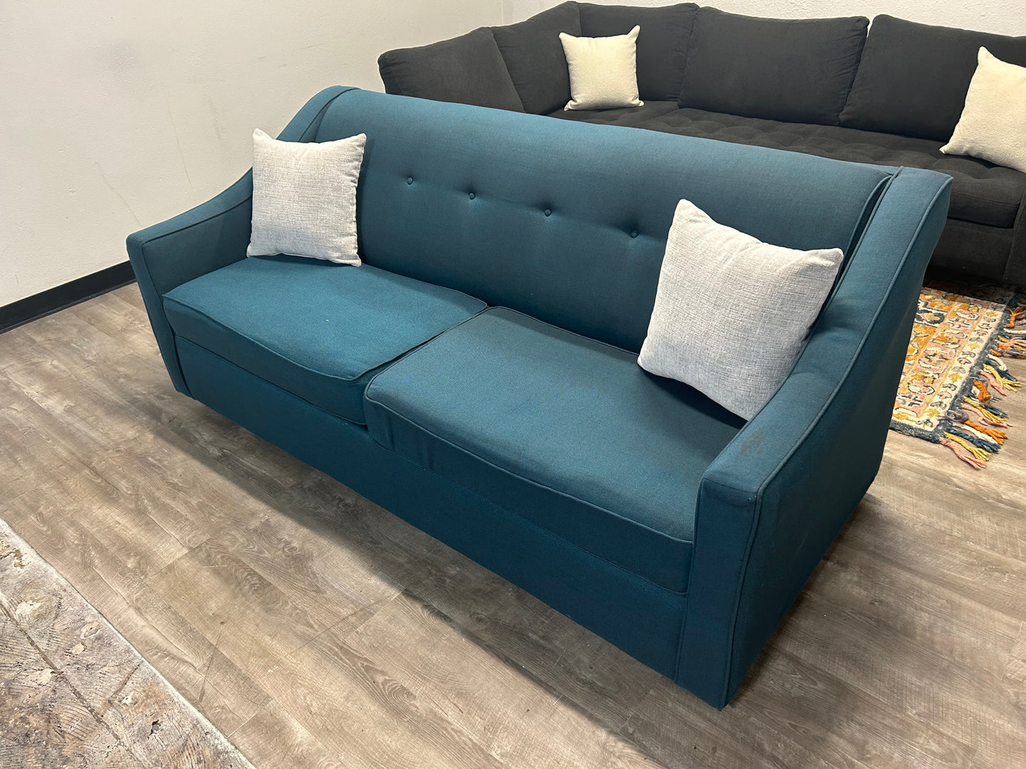 Teal MCM Sofa