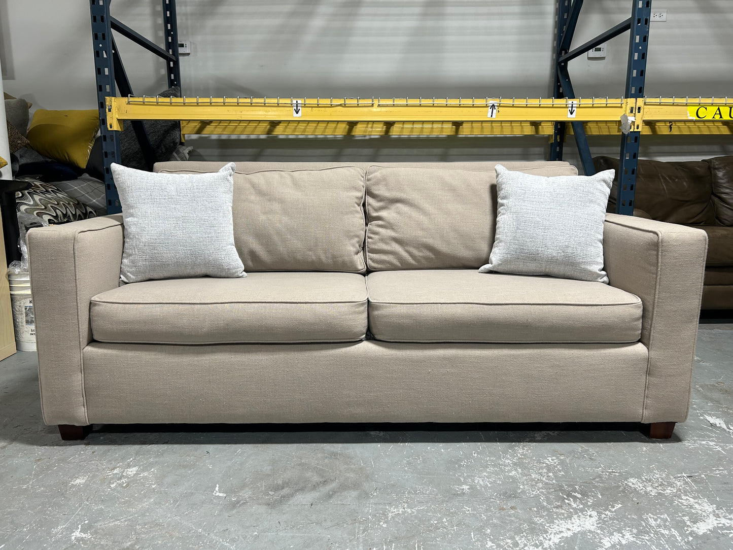 West Elm Beige 76” Henry Sofa