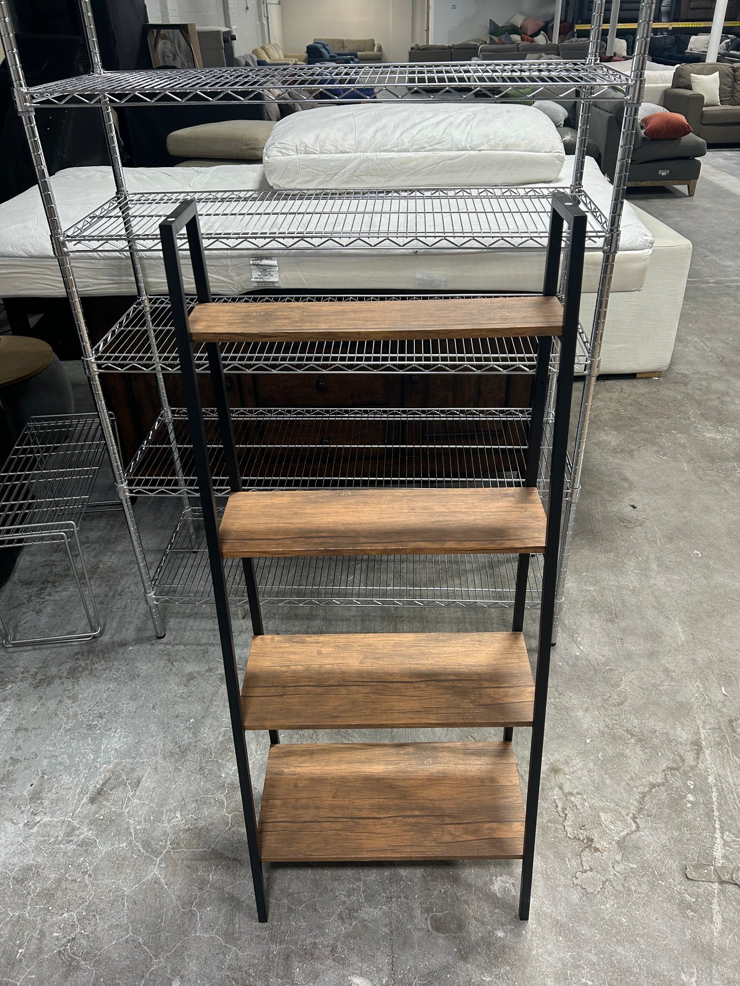 Small Wood & Metal Scandinavian Bookshelf
