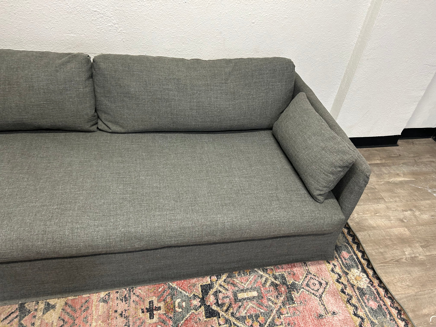Crate & Barrel Charcoal Gray 94” Rivera Sofa