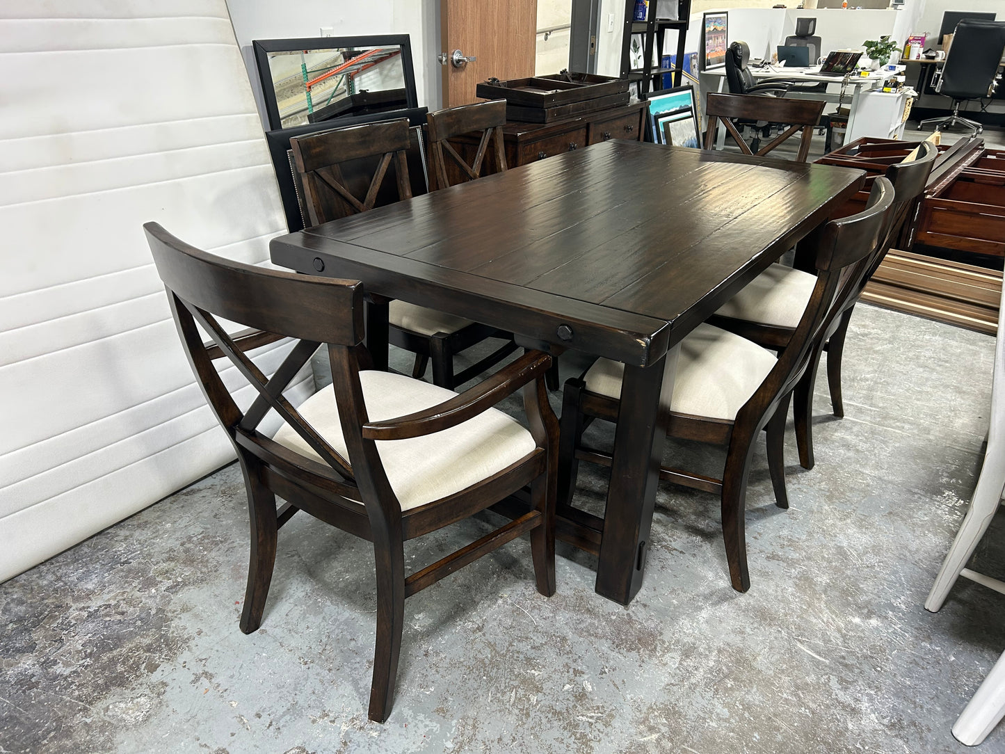 Pottery Barn Benchwright Extendable Dining Table & Chair Set
