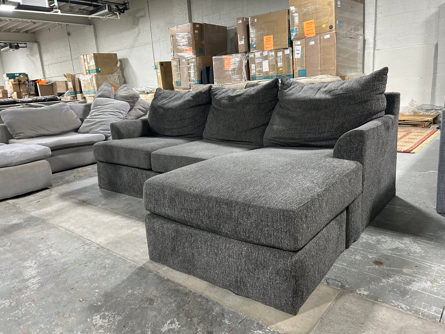 Dark Gray Reversible Chaise Sectional