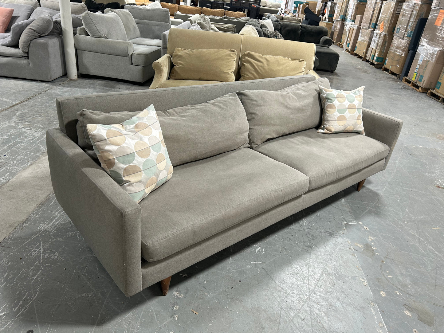 Room & Board Gray 96” Jasper Sofa