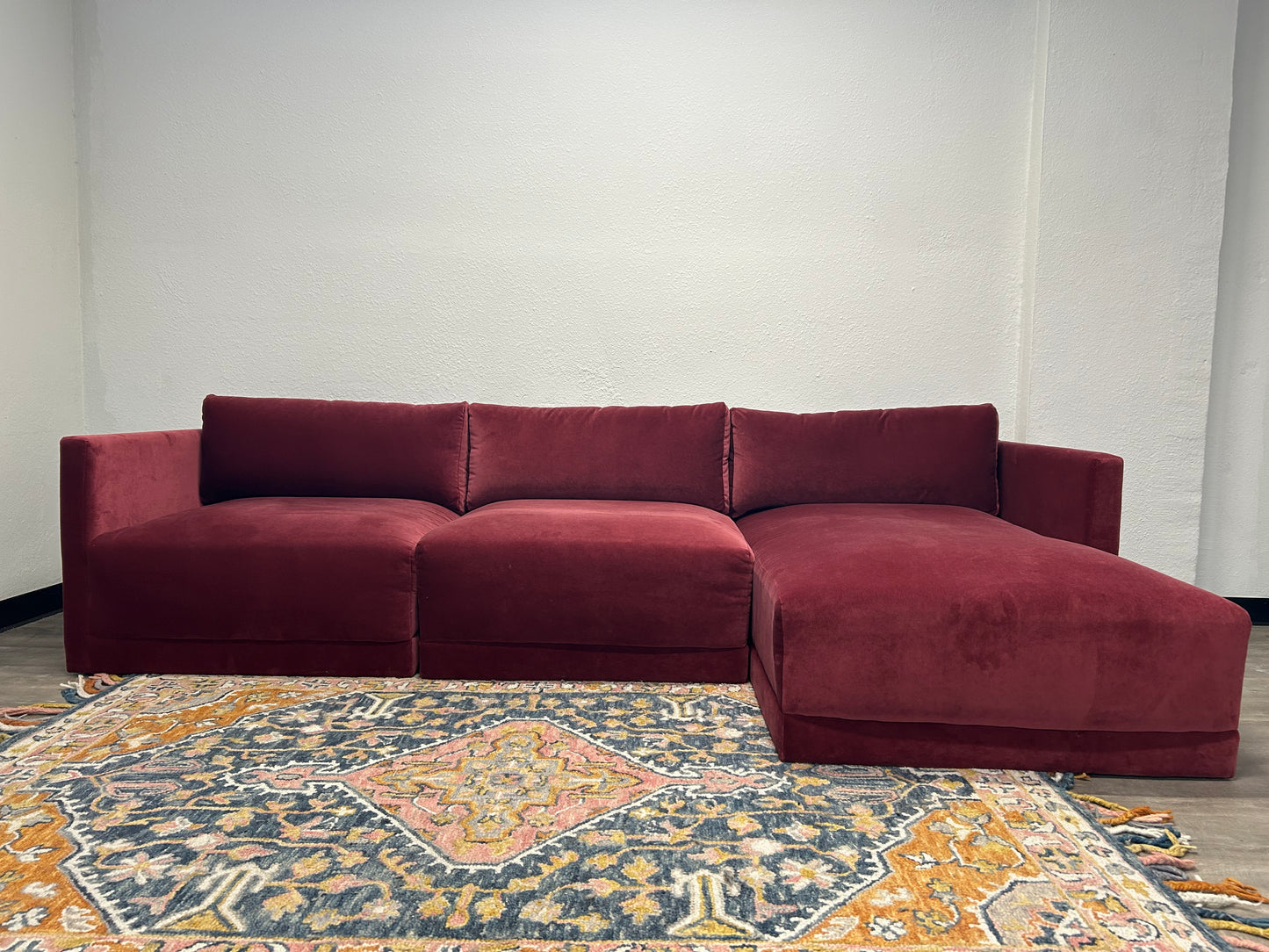 BRAND-NEW Joybird Raspberry Velvet Modular Sectional