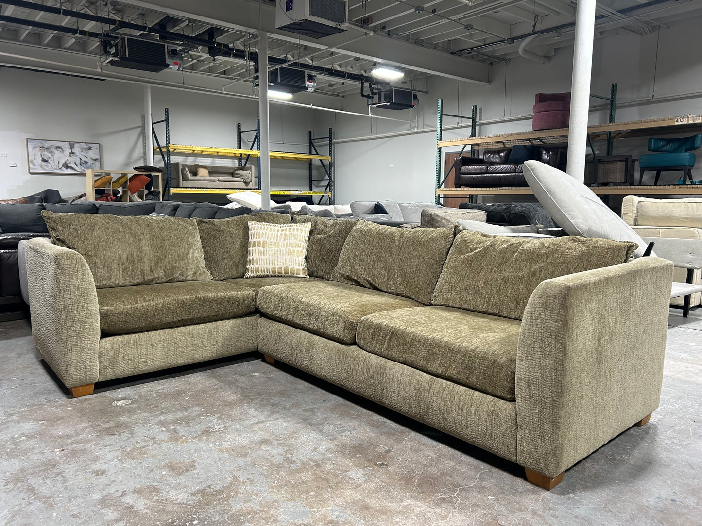 Jonathan Louis Contemporary 2-Pc Light Brown Sectional