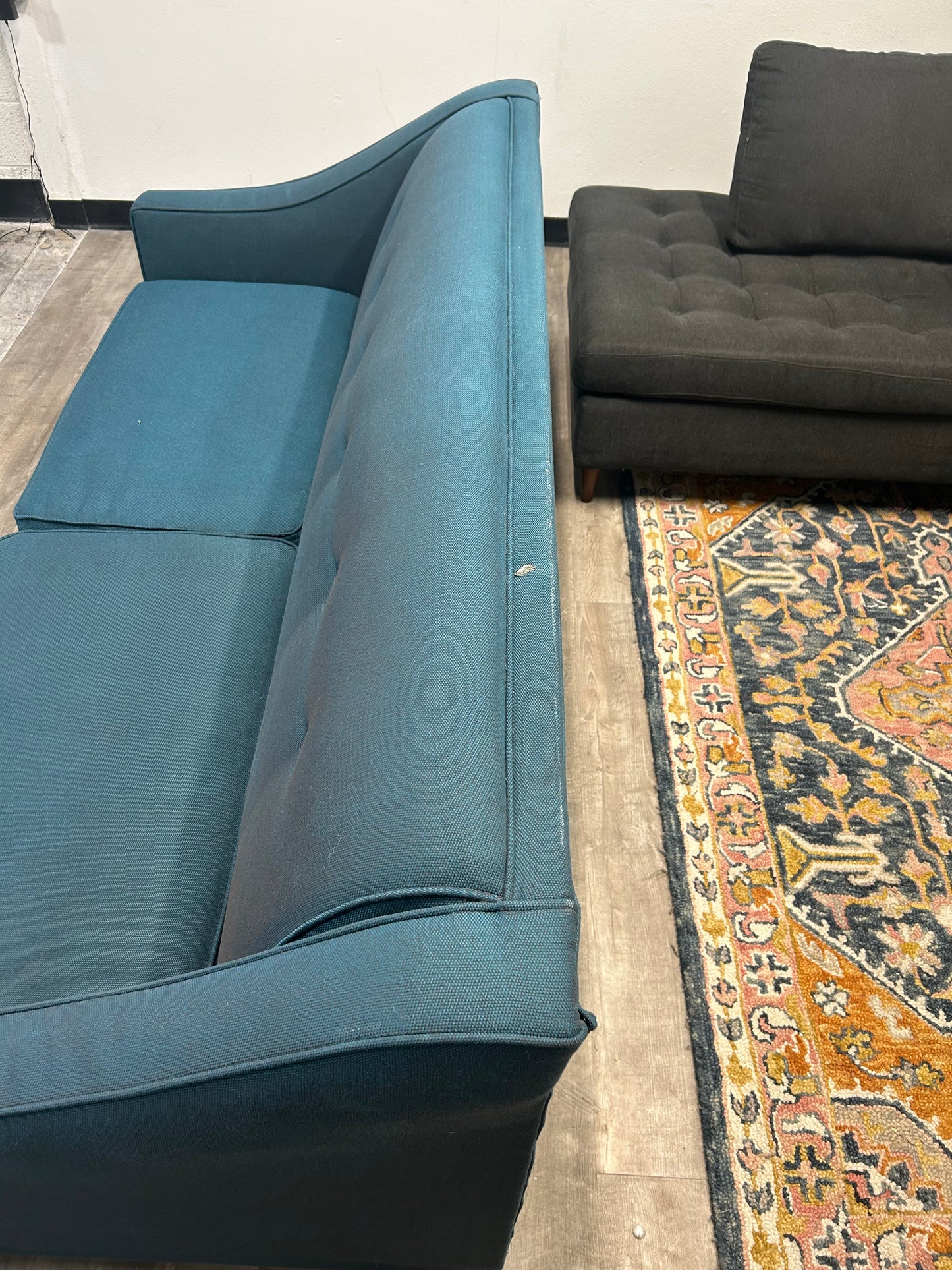 Teal MCM Sofa