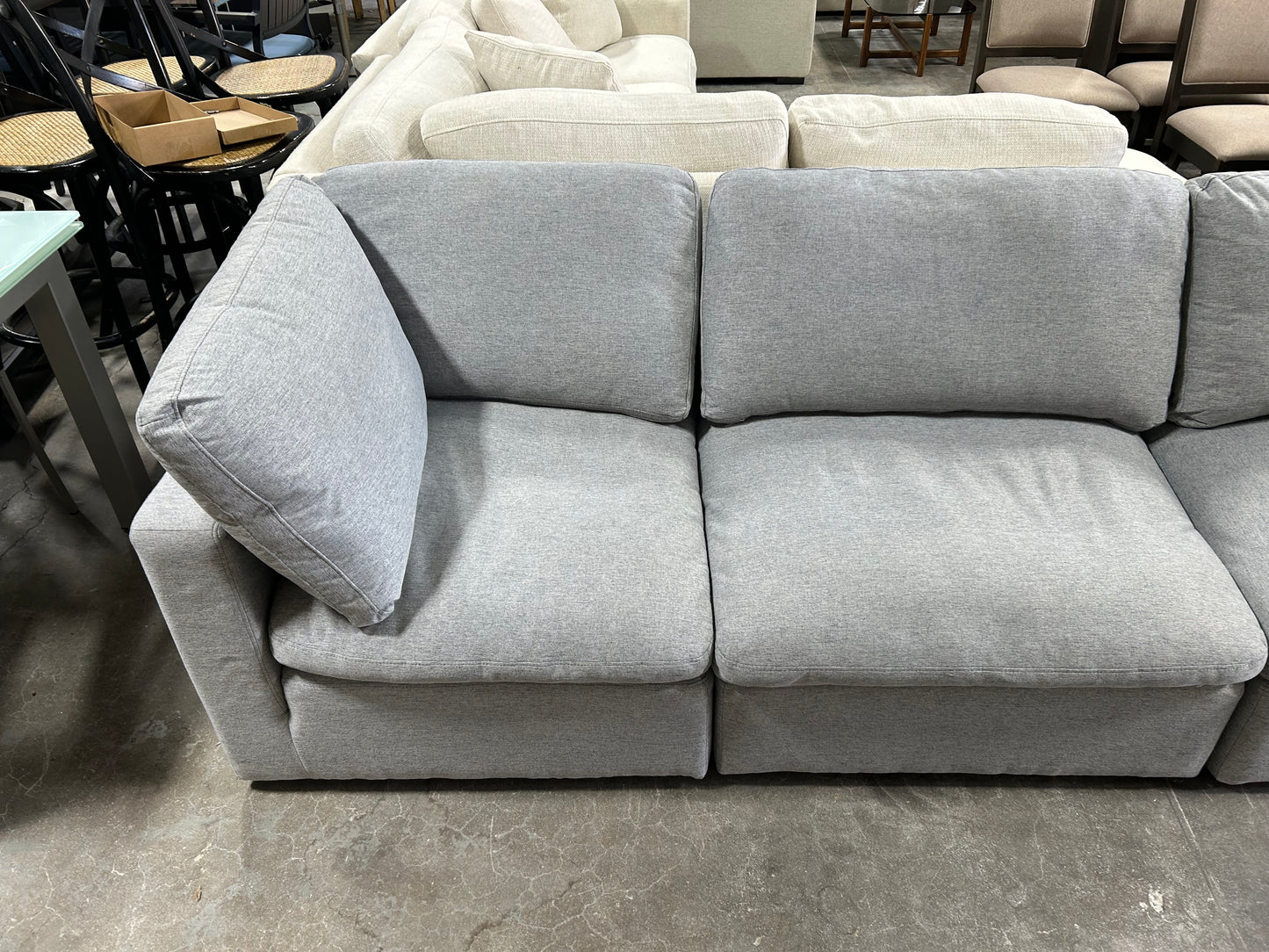 3-Pc Modular Light Gray Cloud Sofa