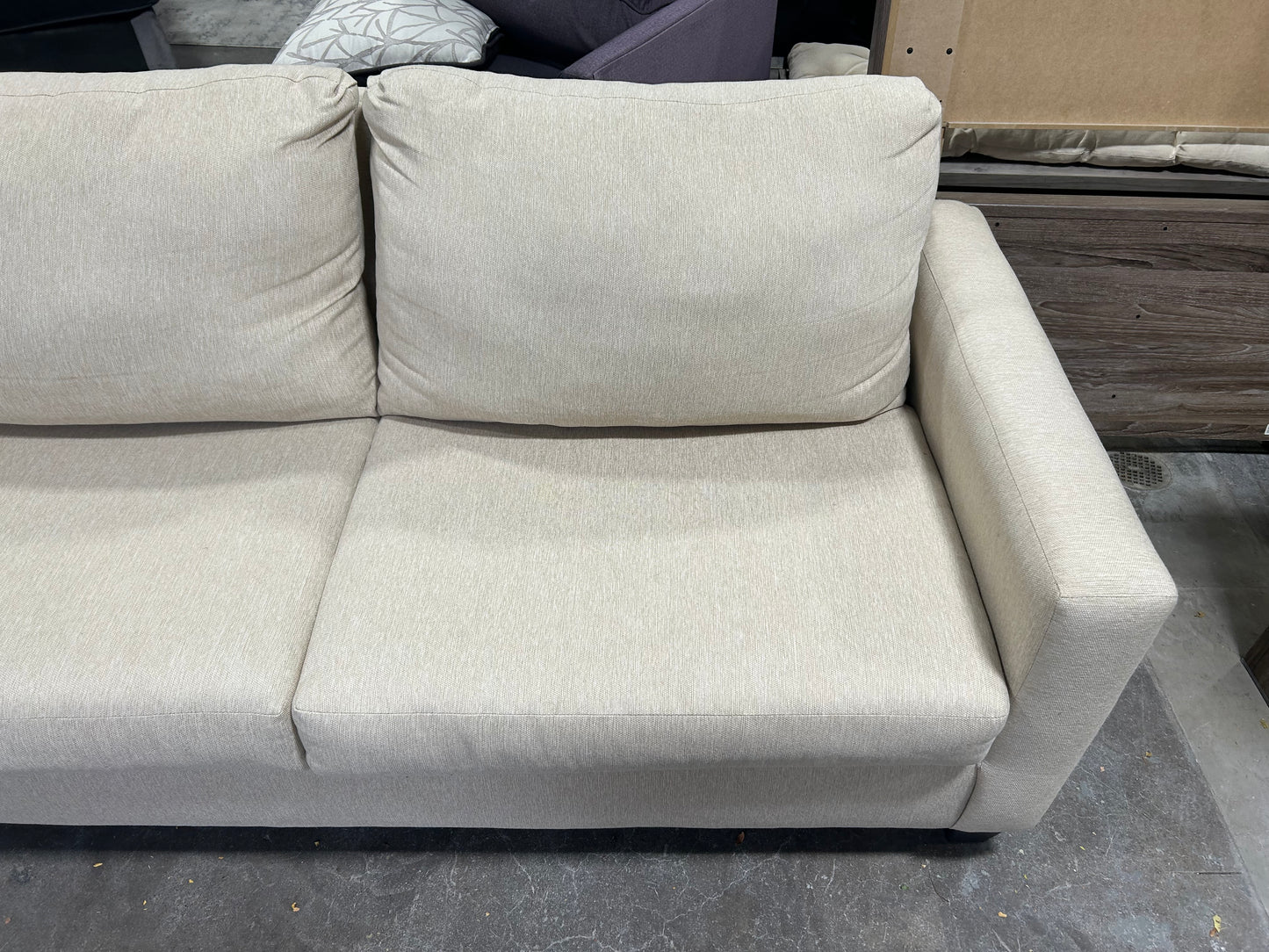 Contemporary Beige Sleeper Sofa