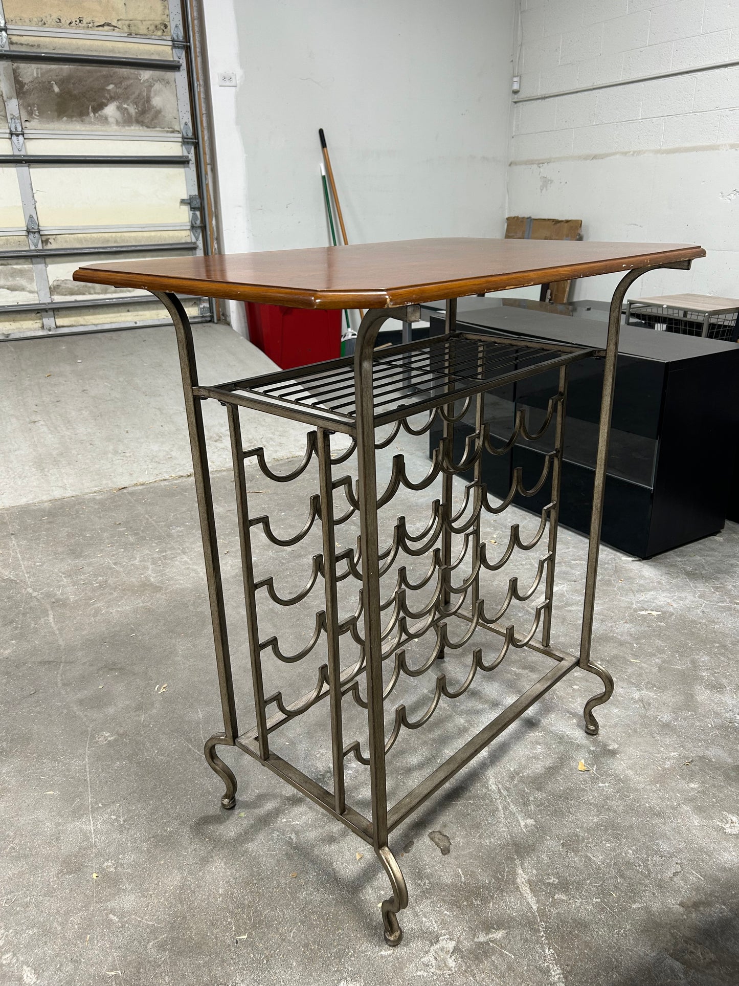 Wood & Metal High-Top Bar Table