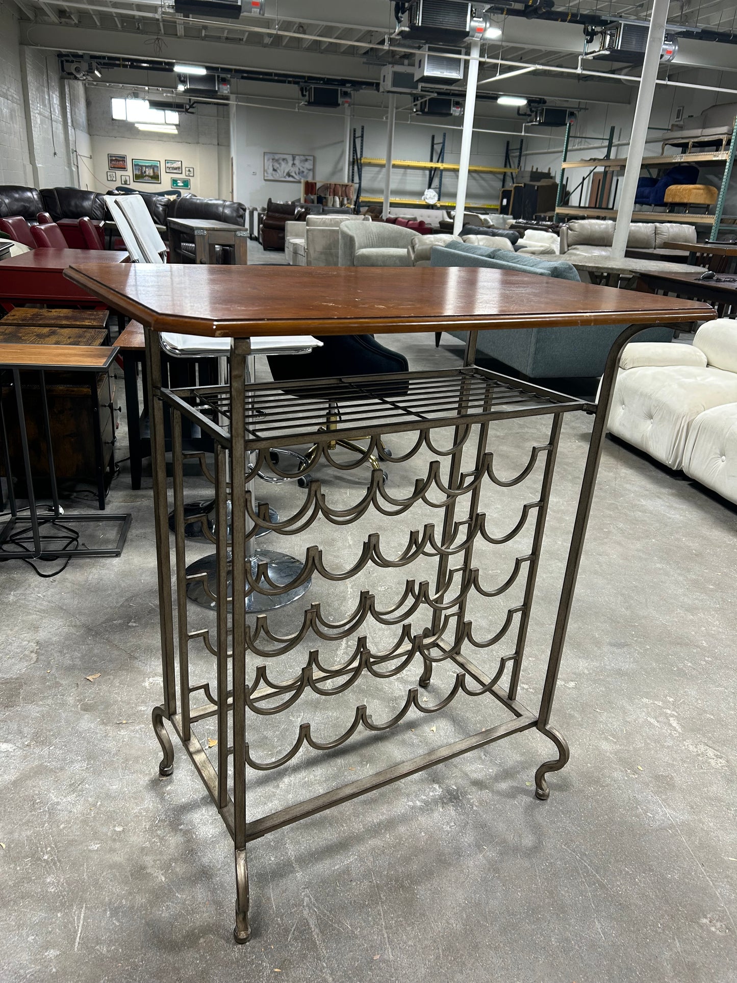 Wood & Metal High-Top Bar Table