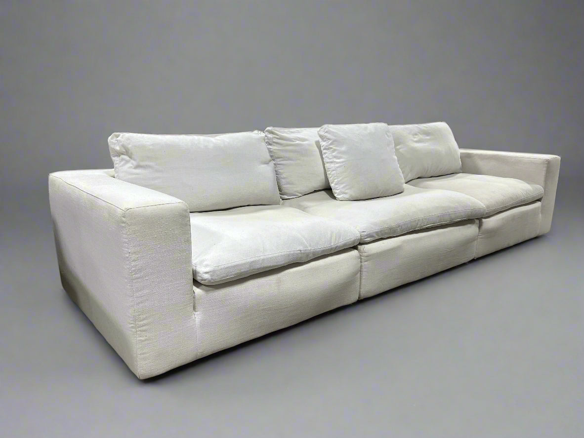 3-Pc Modular White Cloud Sofa