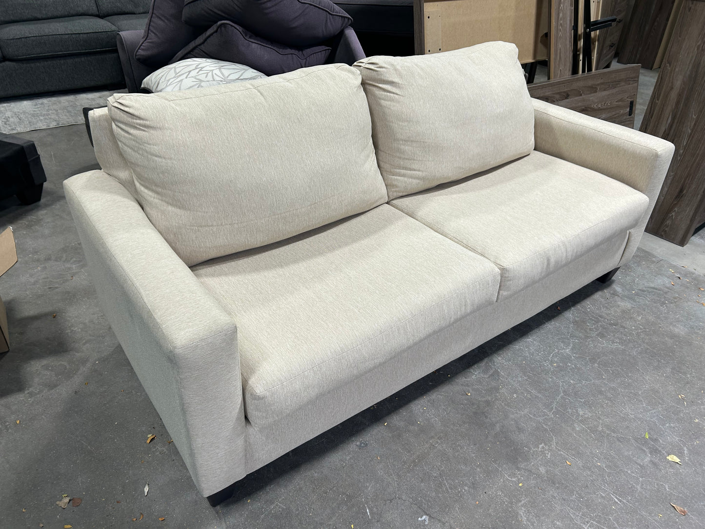 Contemporary Beige Sleeper Sofa