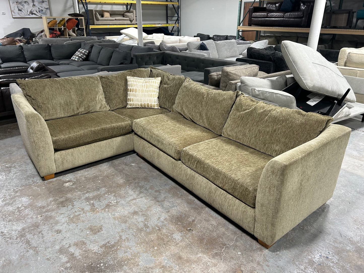Jonathan Louis Contemporary 2-Pc Light Brown Sectional