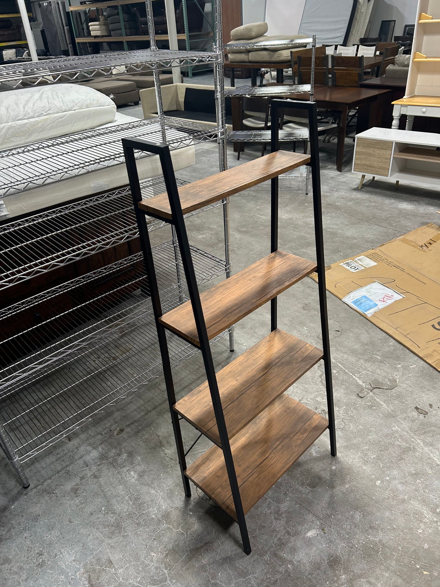 Small Wood & Metal Scandinavian Bookshelf