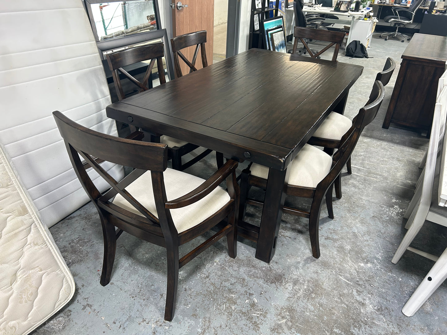 Pottery Barn Benchwright Extendable Dining Table & Chair Set