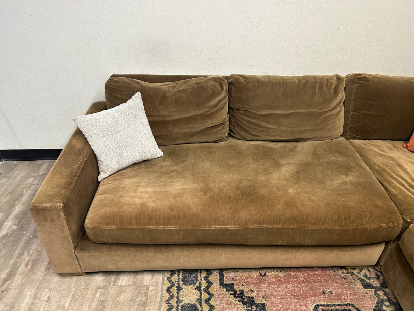 Restoration Hardware 3-Pc Bronze Maxwell Sectional