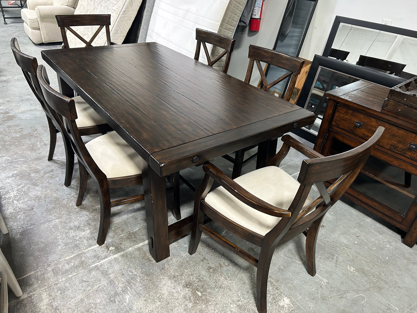 Pottery Barn Benchwright Extendable Dining Table & Chair Set