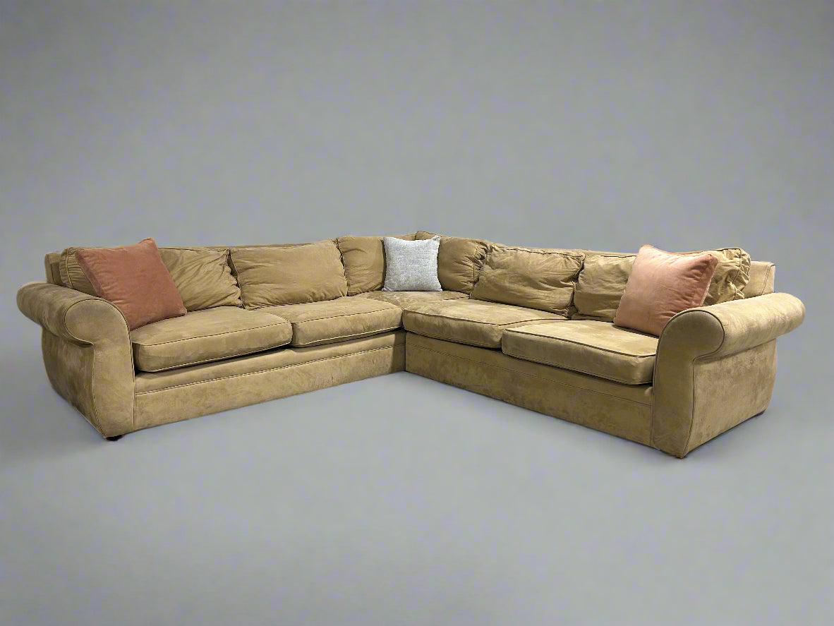 Pottery Barn Beige Pearce Collection L-Shaped Sectional