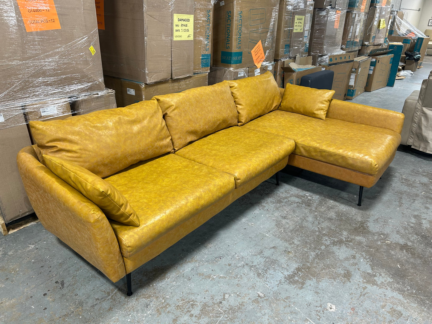 Albany Park Leather Park Sectional