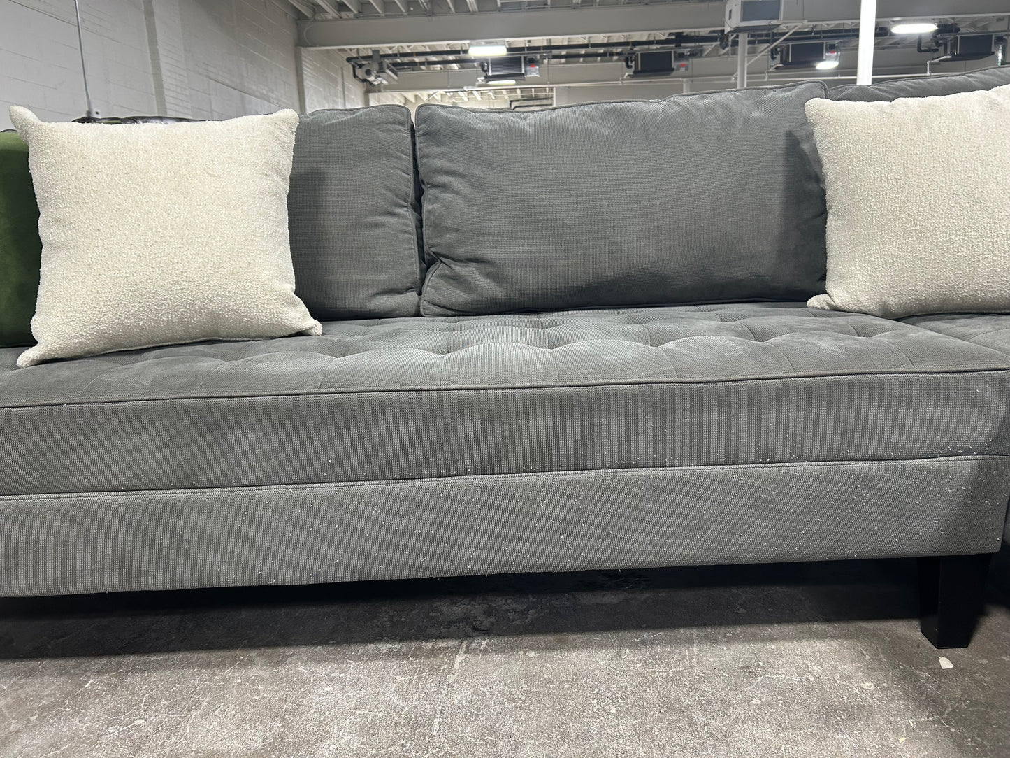 Z Galleria Light Gray MCM Chaise Sectional
