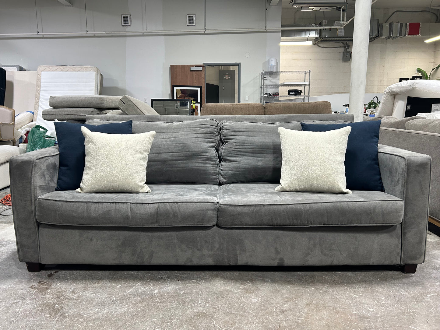 West Elm Gray 86'' Henry Sofa