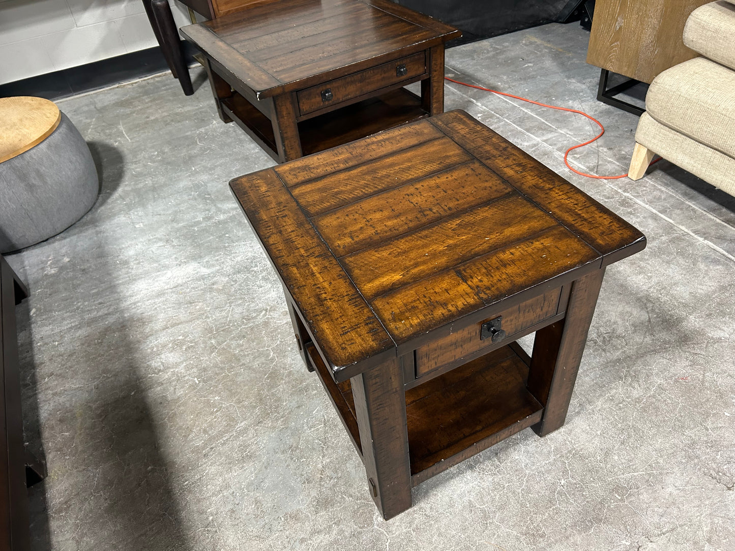 Pottery Barn Benchwright Coffee Table/End Table Set