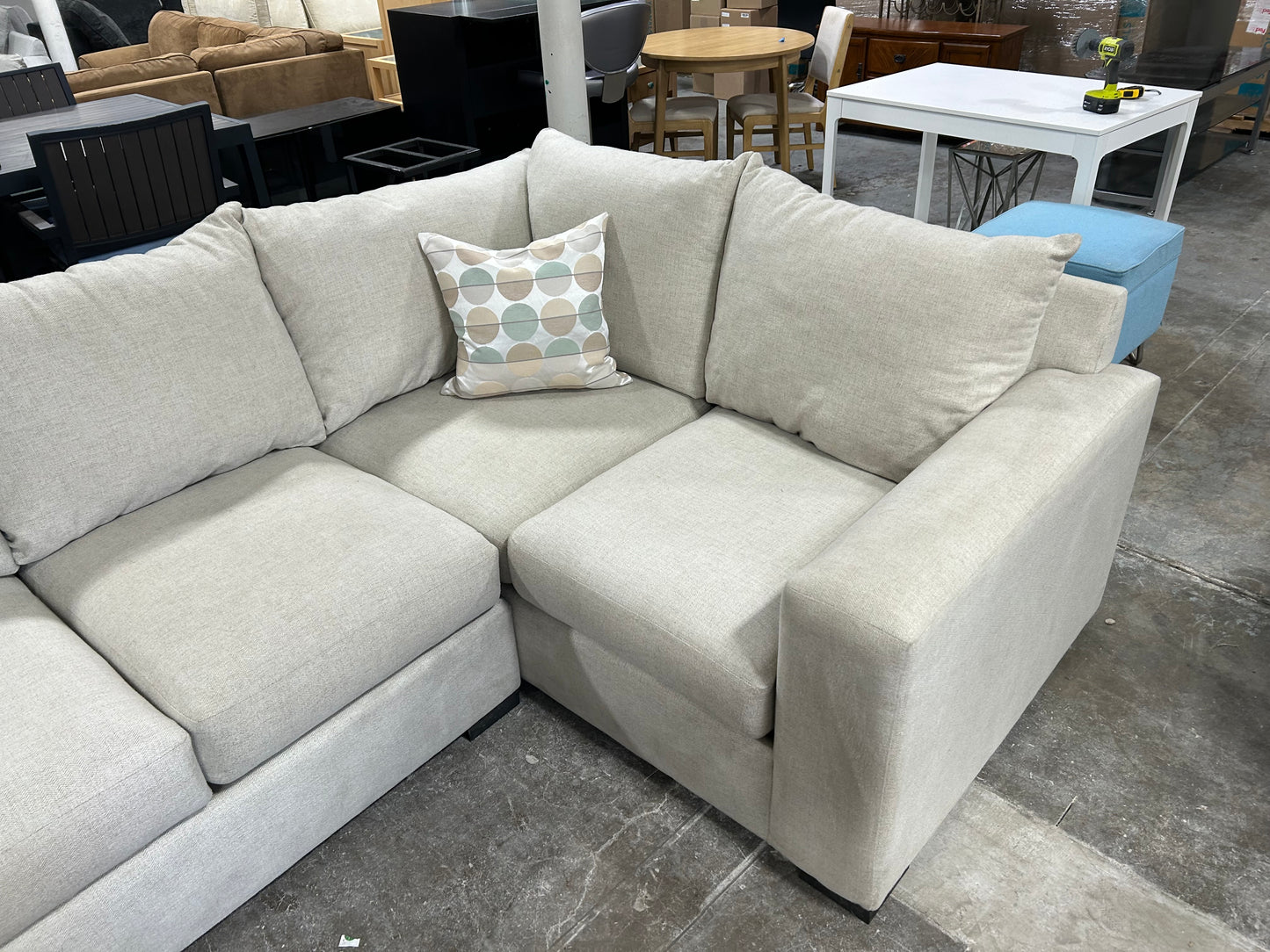 Contemporary 2-Pc Beige Sectional