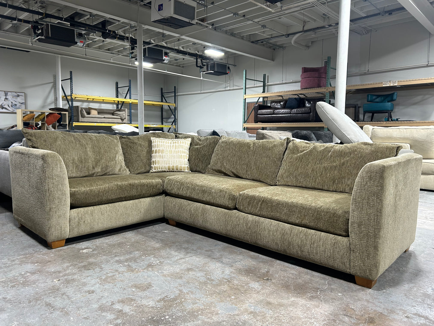 Jonathan Louis Contemporary 2-Pc Light Brown Sectional