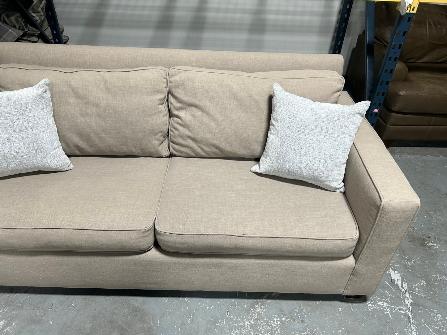 West Elm Beige 76” Henry Sofa