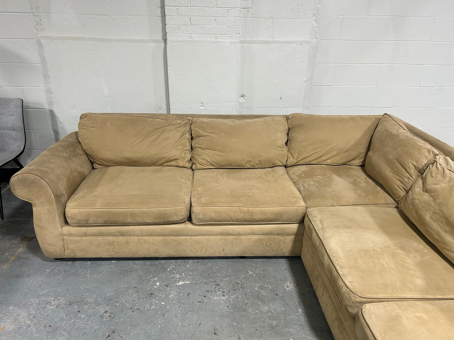Pottery Barn Beige Pearce Collection L-Shaped Sectional