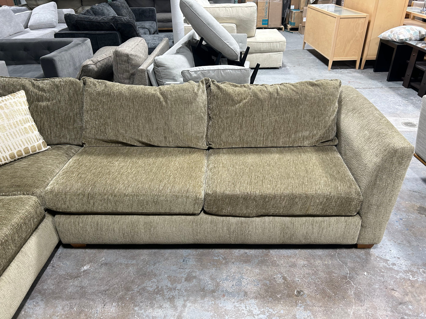 Jonathan Louis Contemporary 2-Pc Light Brown Sectional