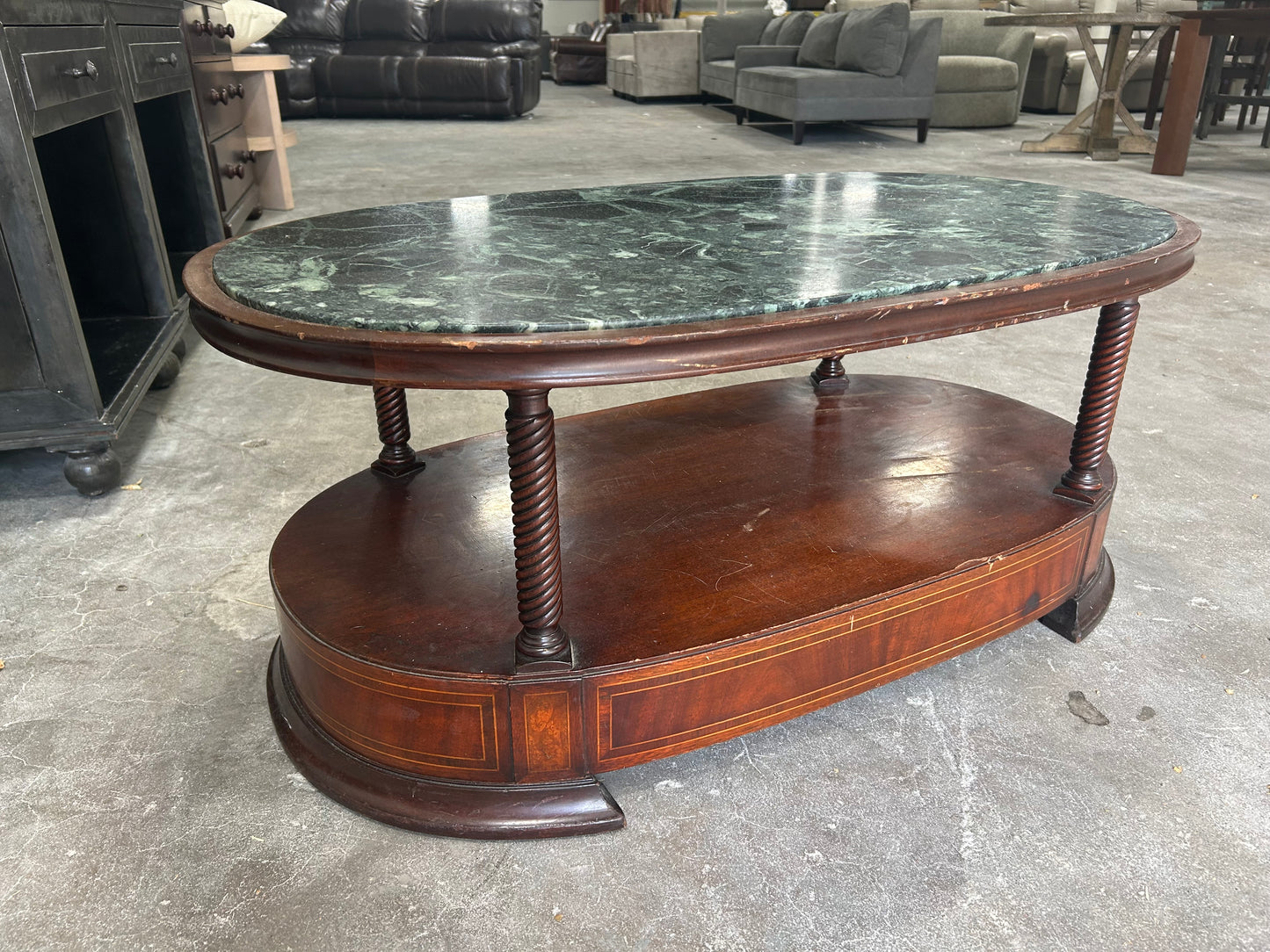 Beryl Stone & Wood Coffee Table