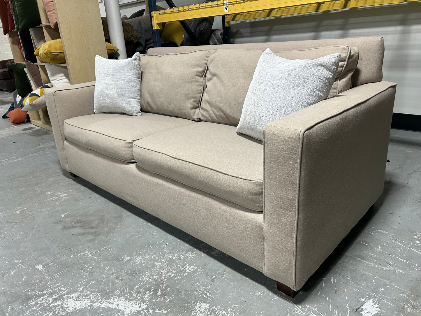 West Elm Beige 76” Henry Sofa