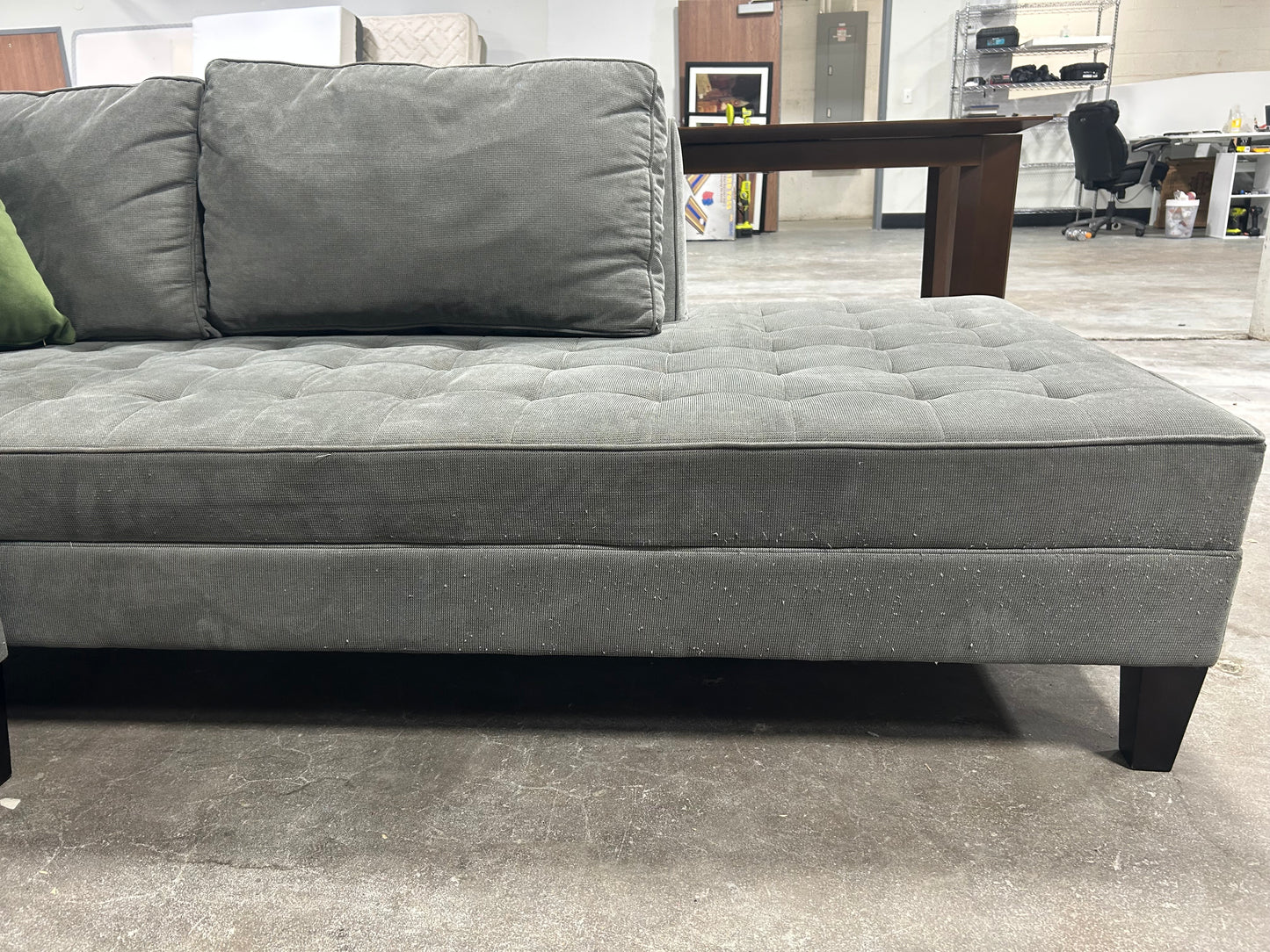 Z Galleria Light Gray MCM Chaise Sectional