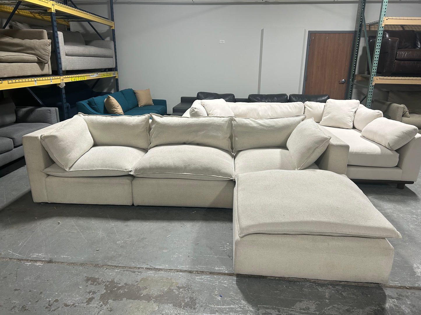 Joybird Off-White Bouclé Haine Sectional