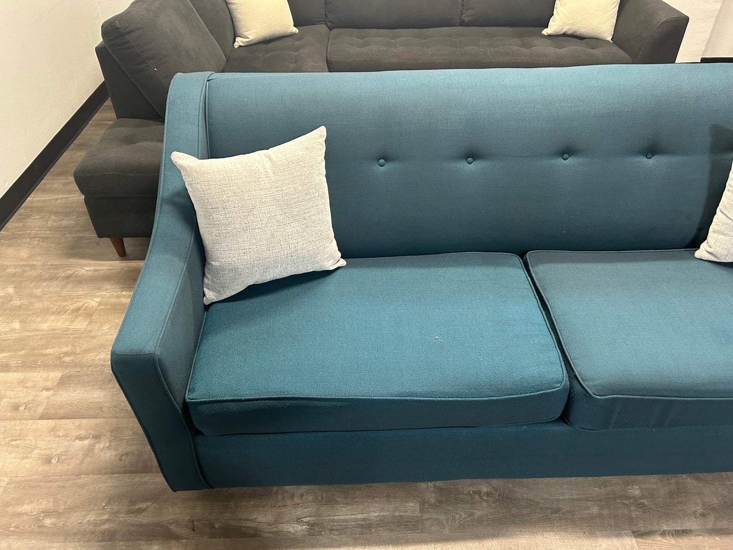 Teal MCM Sofa