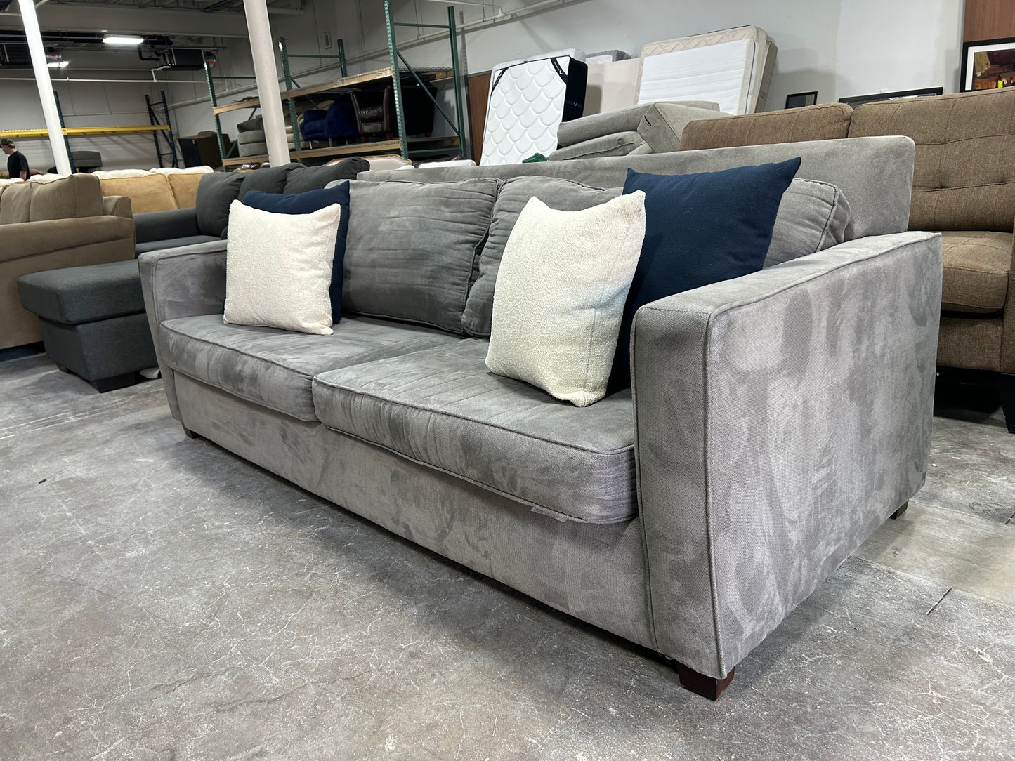 West Elm Gray 86'' Henry Sofa