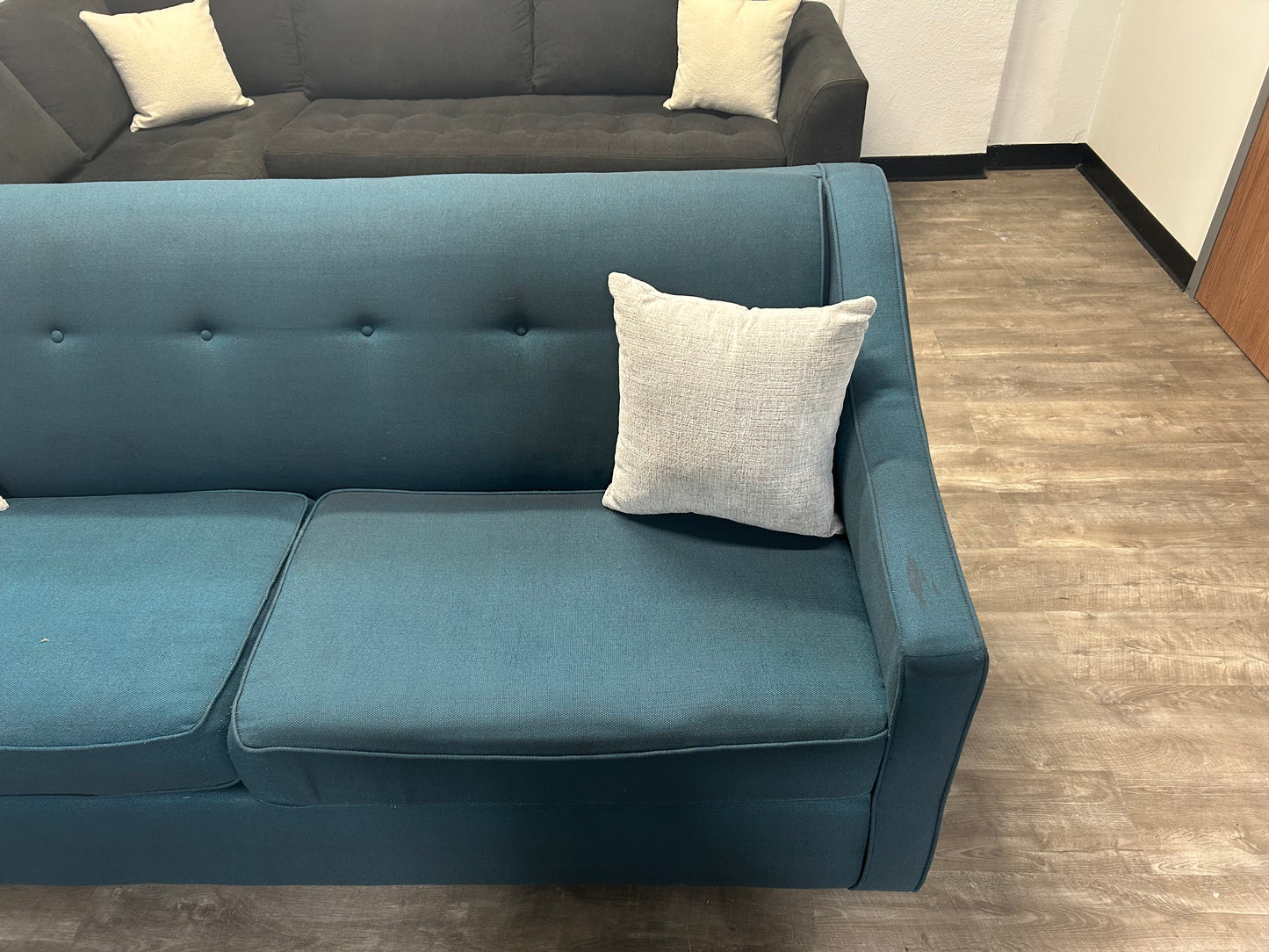 Teal MCM Sofa