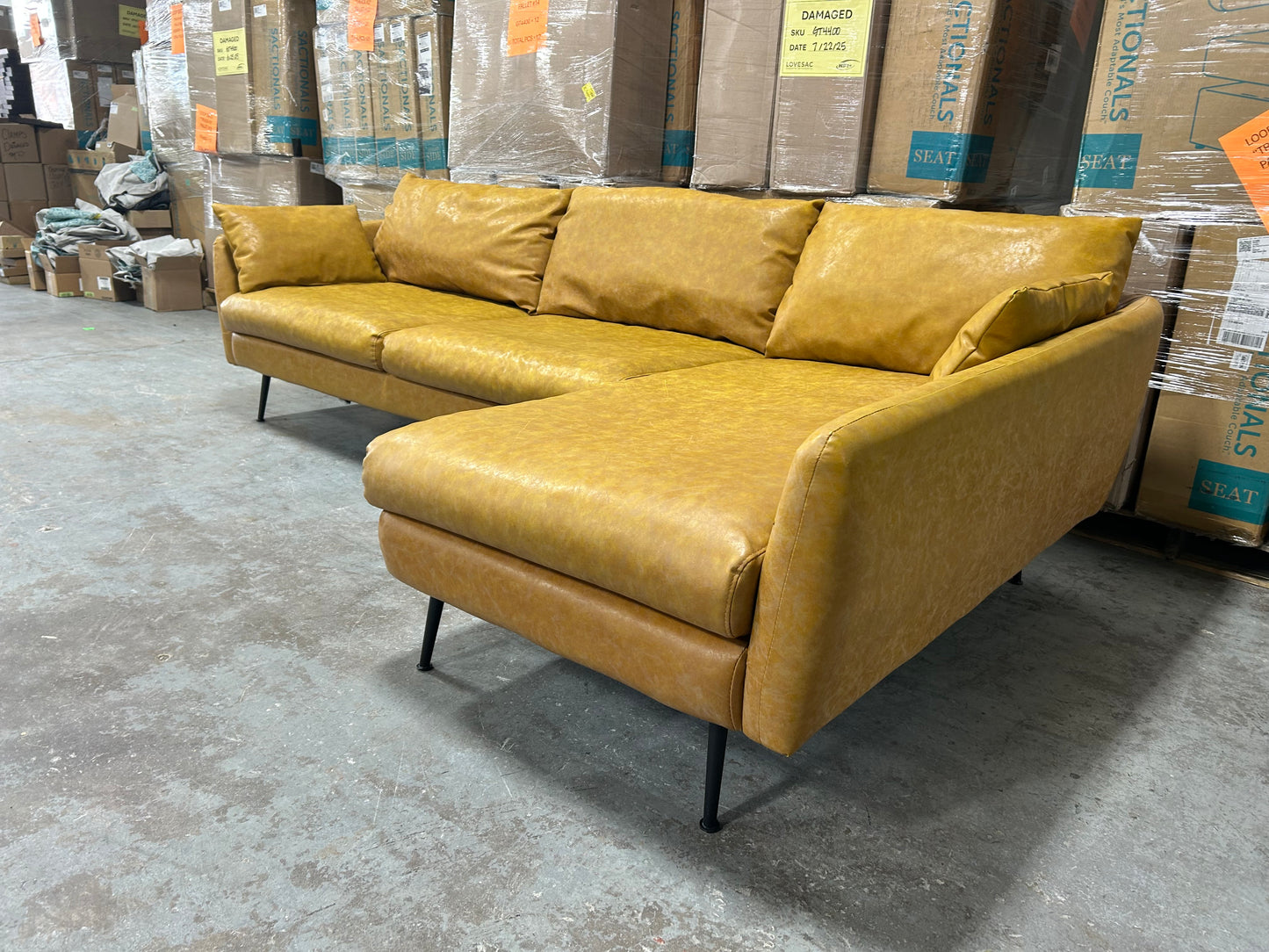 Albany Park Leather Park Sectional