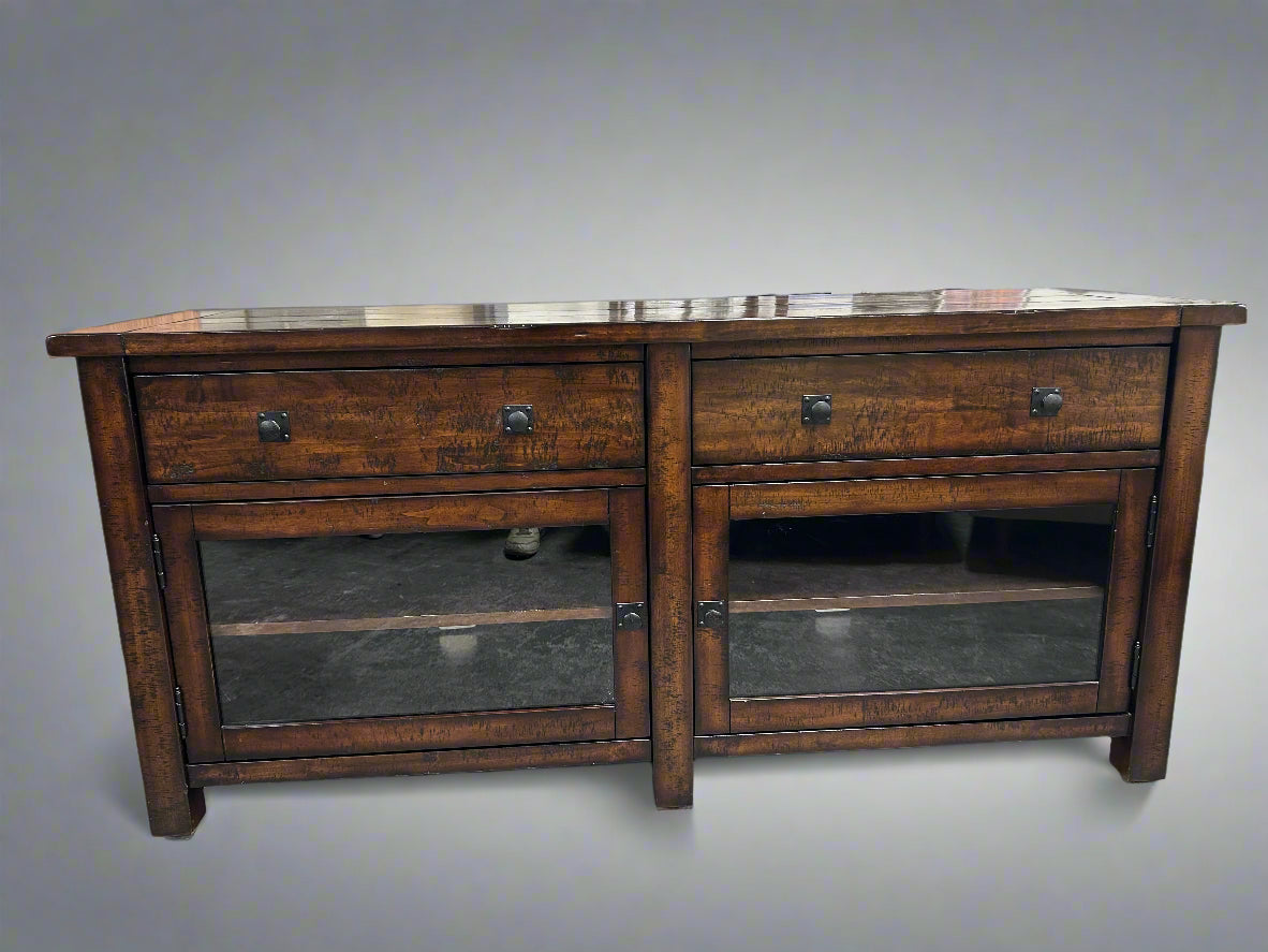 Pottery Barn Benchwright 65” Wood Media Console