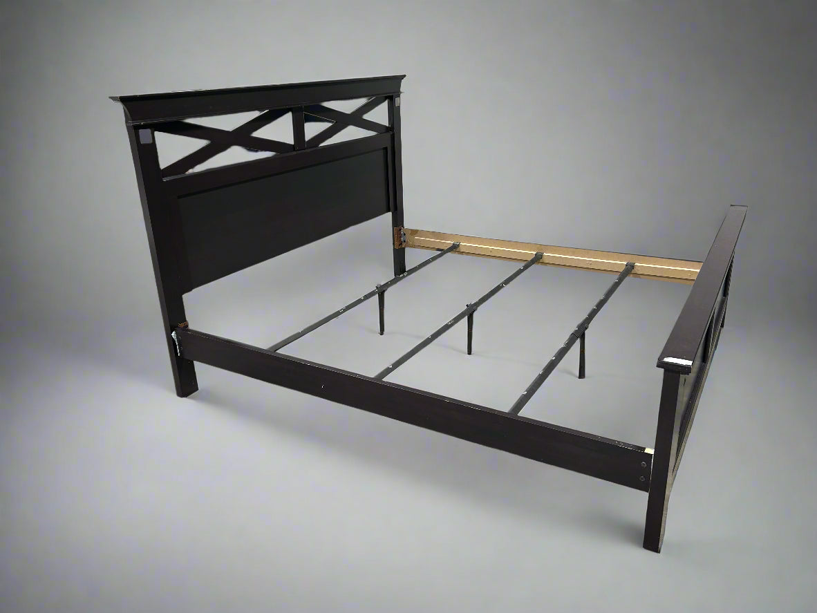 Dark Brown King-Size Bed Frame