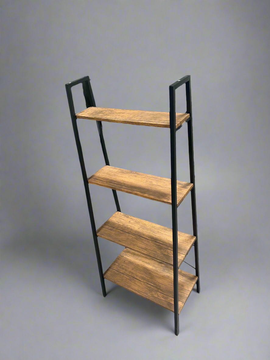 Small Wood & Metal Scandinavian Bookshelf
