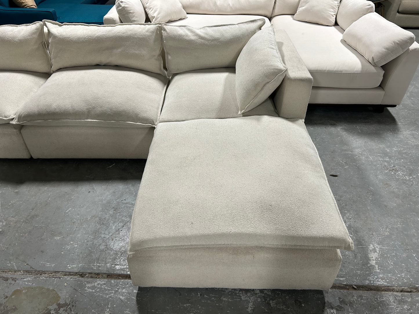 Joybird Off-White Bouclé Haine Sectional