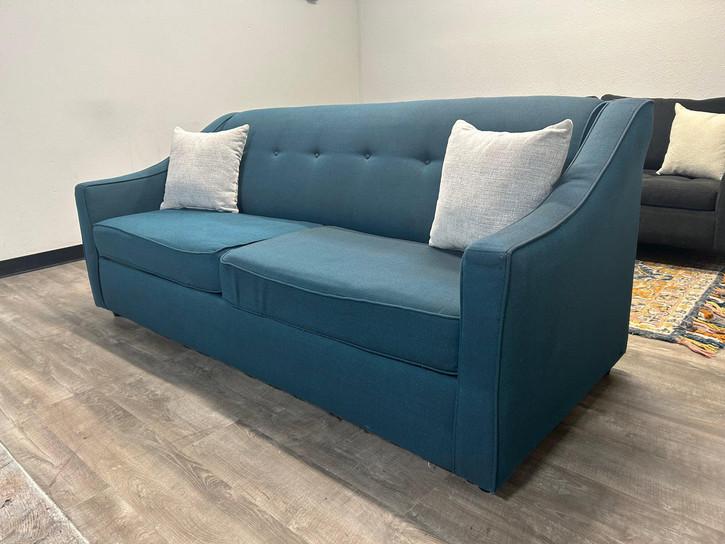 Teal MCM Sofa